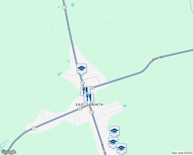 map of restaurants, bars, coffee shops, grocery stores, and more near 35 Morison Avenue in Corinth