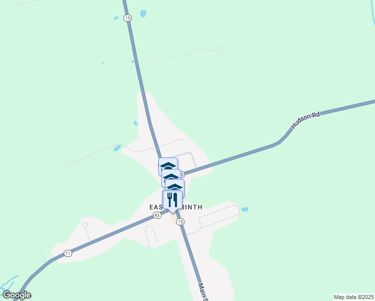 map of restaurants, bars, coffee shops, grocery stores, and more near 35 Morison Avenue in Corinth