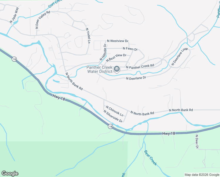 map of restaurants, bars, coffee shops, grocery stores, and more near 282-798 North Deerlane Drive in Rose Lodge