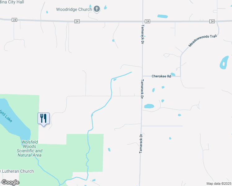 map of restaurants, bars, coffee shops, grocery stores, and more near 1352 Deer Hill Road in Long Lake