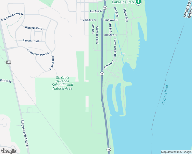 map of restaurants, bars, coffee shops, grocery stores, and more near 628 Oakwood Street South in Bayport