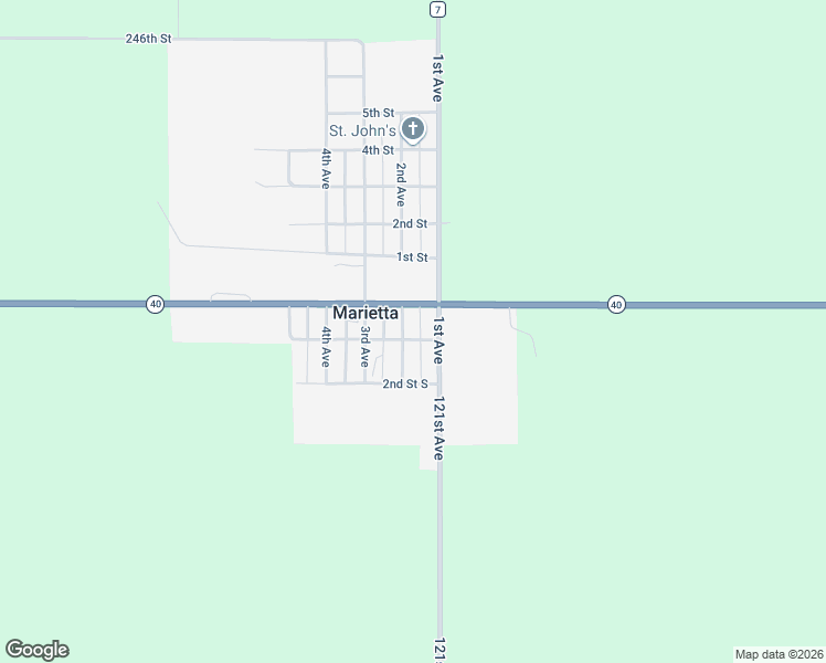 map of restaurants, bars, coffee shops, grocery stores, and more near 1210 Minnesota 40 in Marietta