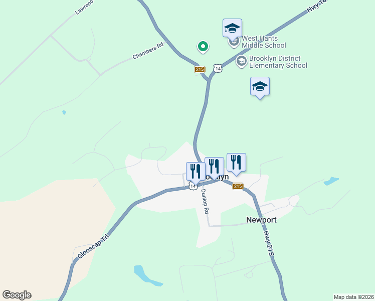 map of restaurants, bars, coffee shops, grocery stores, and more near 7859 Highway 14 in Brooklyn
