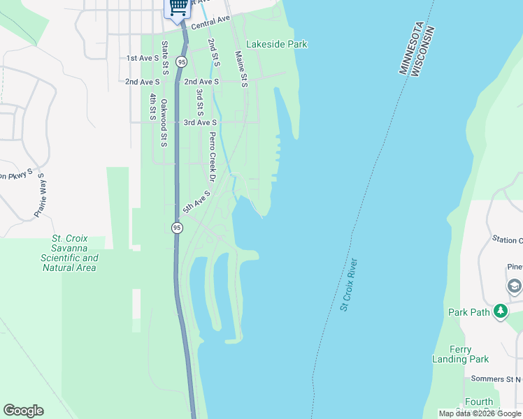 map of restaurants, bars, coffee shops, grocery stores, and more near 595 Lakeside Drive South in Bayport