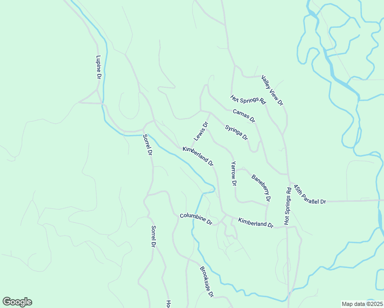 map of restaurants, bars, coffee shops, grocery stores, and more near 2957 Kimberland Drive in New Meadows