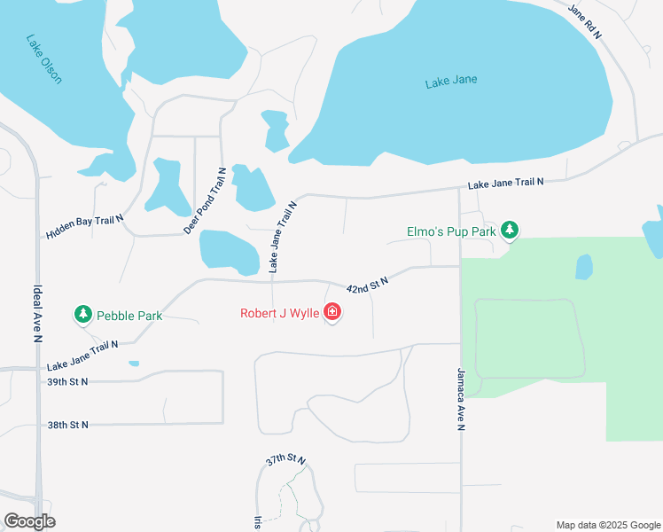 map of restaurants, bars, coffee shops, grocery stores, and more near 8720 42nd Street North in Lake Elmo