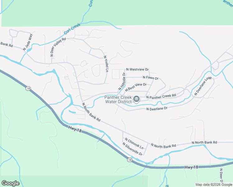 map of restaurants, bars, coffee shops, grocery stores, and more near 285 Silverton Rd in Rose Lodge