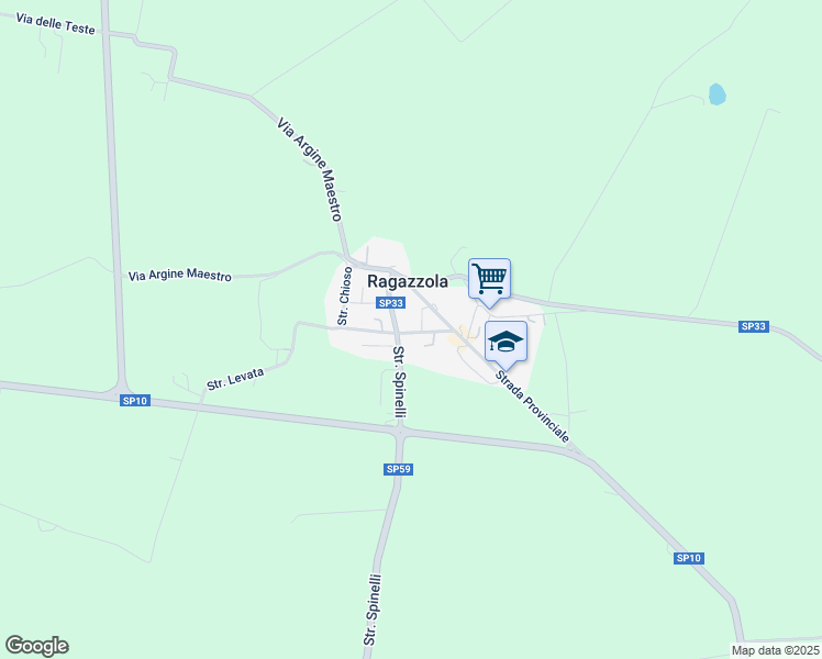map of restaurants, bars, coffee shops, grocery stores, and more near 5 Strada Spinelli in Ragazzola