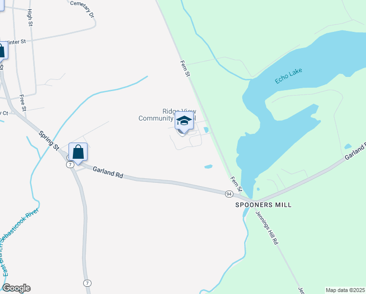 map of restaurants, bars, coffee shops, grocery stores, and more near 175 Fern Street in Dexter