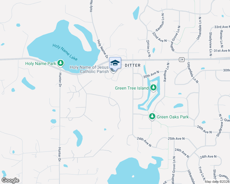 map of restaurants, bars, coffee shops, grocery stores, and more near 100 Spur Circle in Wayzata