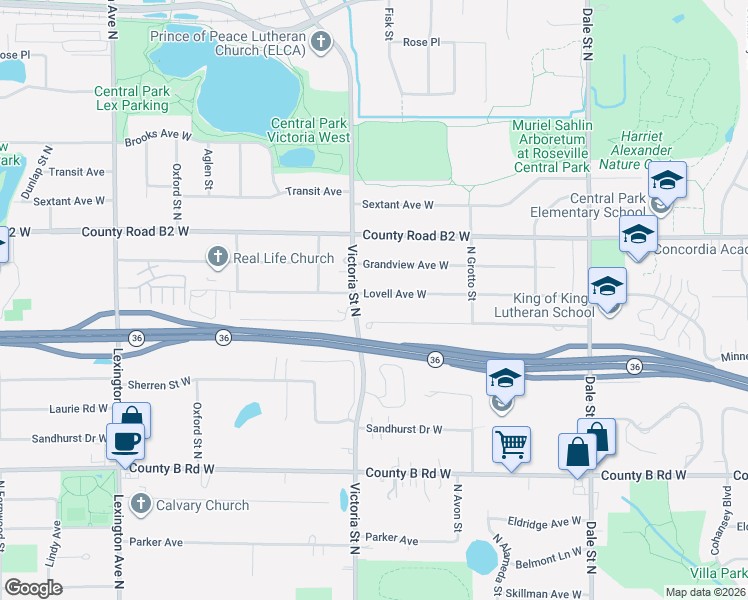 map of restaurants, bars, coffee shops, grocery stores, and more near 831 Lovell Avenue West in Saint Paul