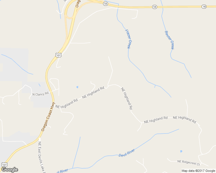 map of restaurants, bars, coffee shops, grocery stores, and more near 6905 Northeast Highland Road in Otis