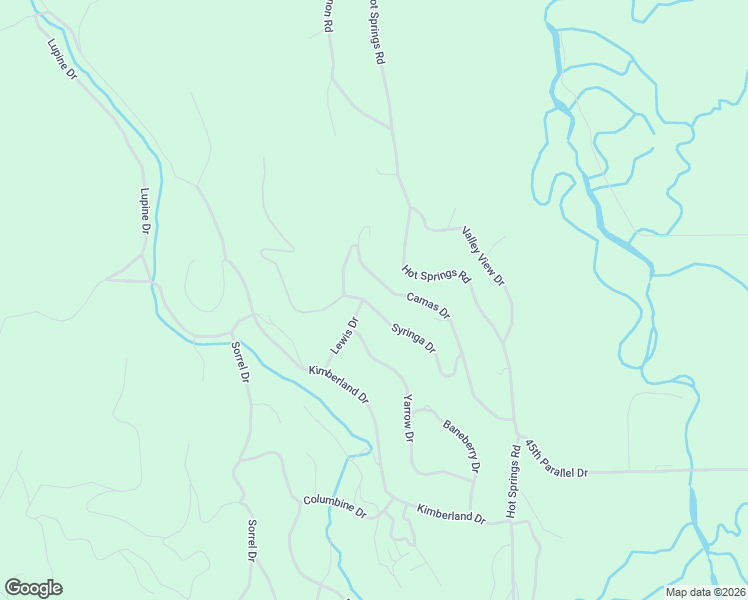map of restaurants, bars, coffee shops, grocery stores, and more near 3961 Camas Drive in New Meadows