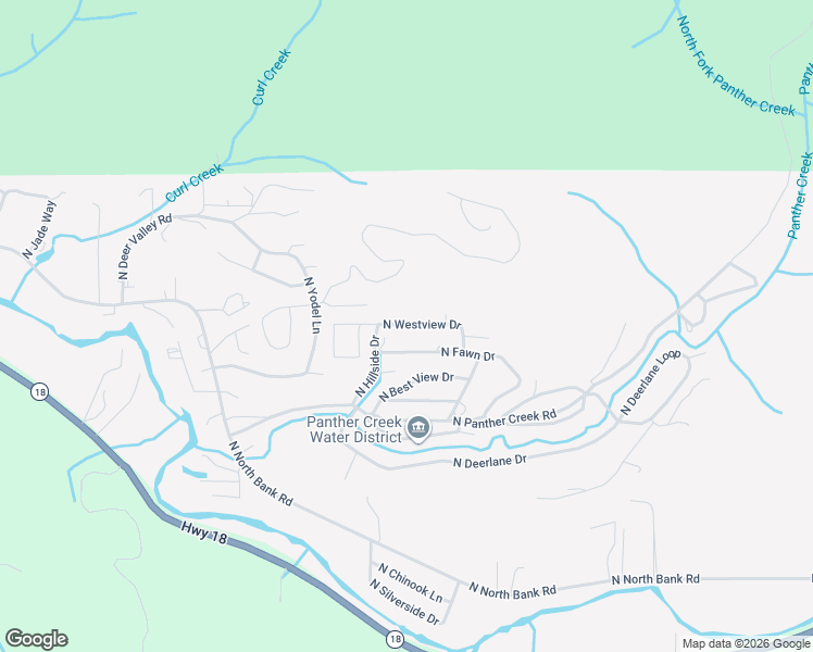 map of restaurants, bars, coffee shops, grocery stores, and more near 264-464 N Westview Dr in Rose Lodge