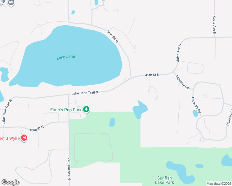 map of restaurants, bars, coffee shops, grocery stores, and more near 9295 Lake Jane Trail North in Lake Elmo