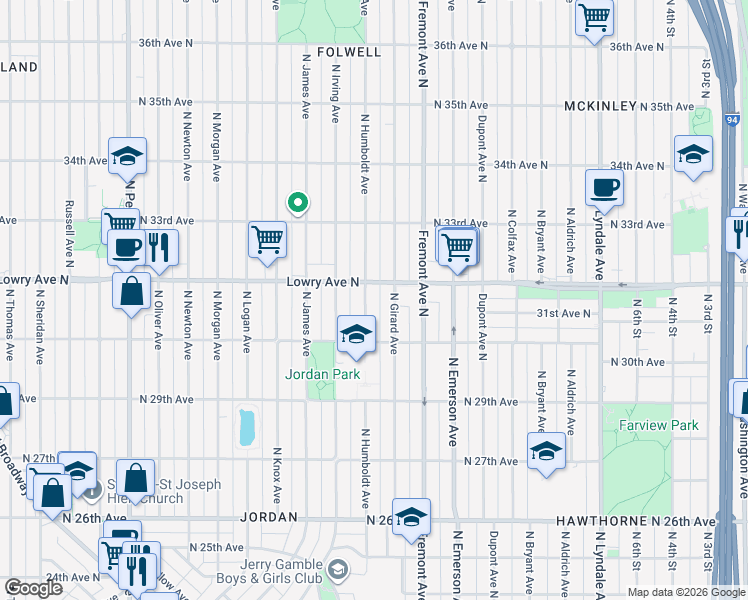 map of restaurants, bars, coffee shops, grocery stores, and more near 3019 North Girard Avenue in Minneapolis