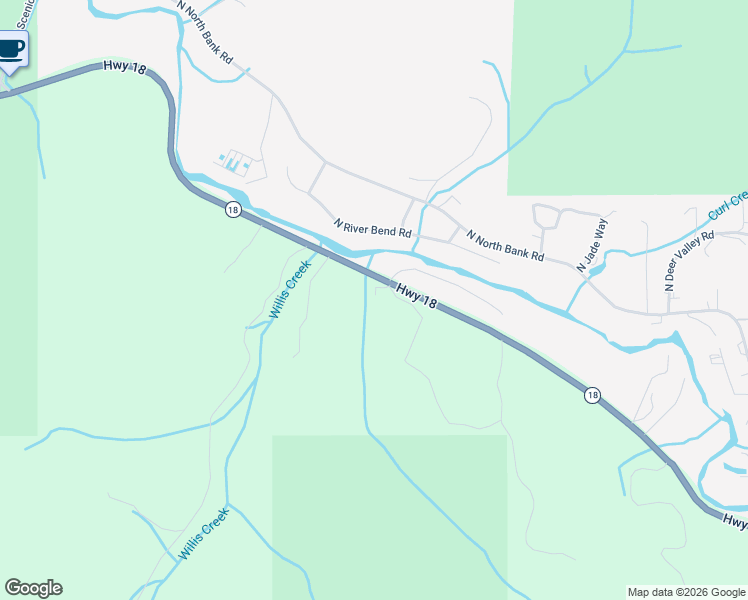 map of restaurants, bars, coffee shops, grocery stores, and more near 2055-2117 Salmon River Highway in Lincoln