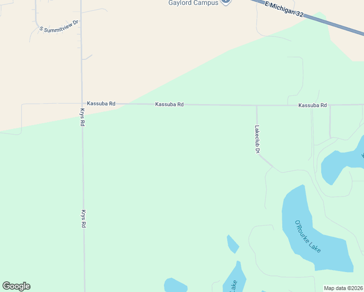 map of restaurants, bars, coffee shops, grocery stores, and more near 1363 Kassuba Road in Gaylord