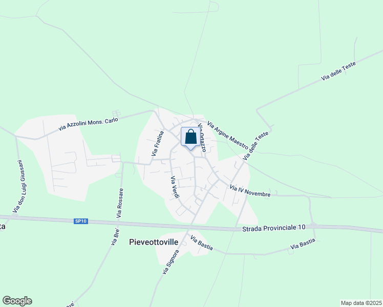 map of restaurants, bars, coffee shops, grocery stores, and more near 10 Via IV Novembre in Pieveottoville