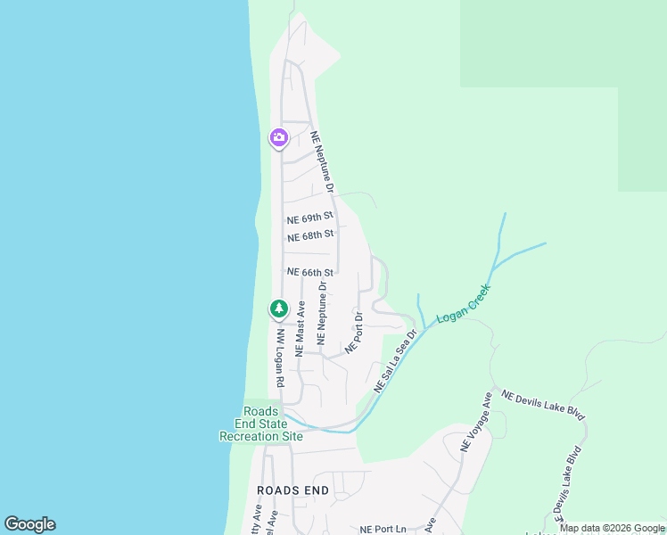 map of restaurants, bars, coffee shops, grocery stores, and more near 6699 NE Port Dr in Lincoln City