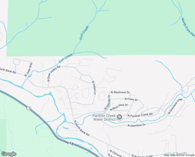 map of restaurants, bars, coffee shops, grocery stores, and more near 251-263 N Yodel Ln in Rose Lodge