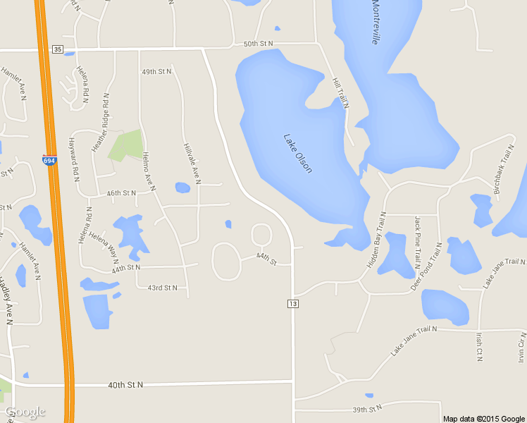 map of restaurants, bars, coffee shops, grocery stores, and more near 4548 Olson Lake Trail North in Oakdale