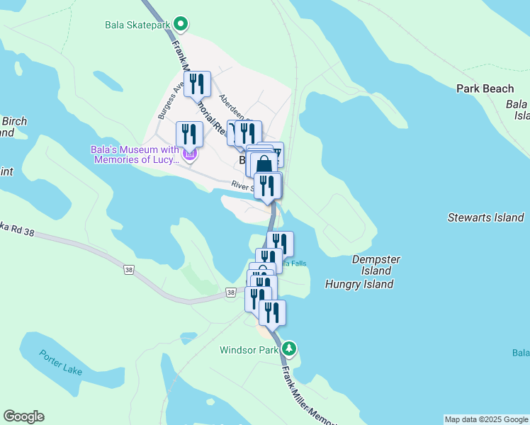 map of restaurants, bars, coffee shops, grocery stores, and more near 1008 Portage Street in Bala
