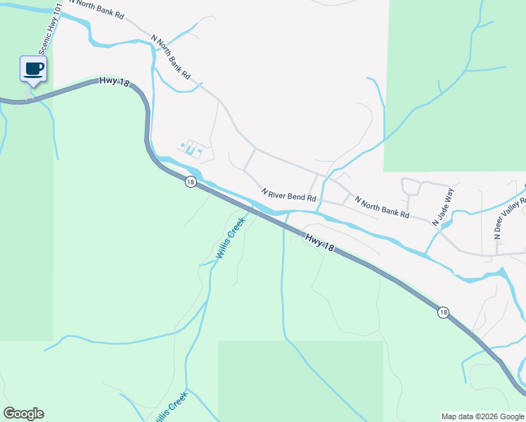 map of restaurants, bars, coffee shops, grocery stores, and more near 2055 Salmon River Highway in Otis