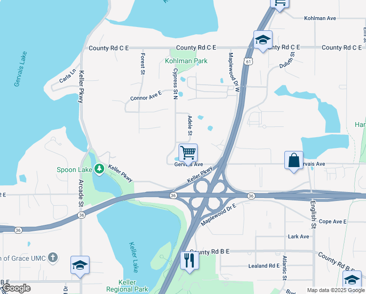 map of restaurants, bars, coffee shops, grocery stores, and more near 1026 Sextant Avenue in Saint Paul