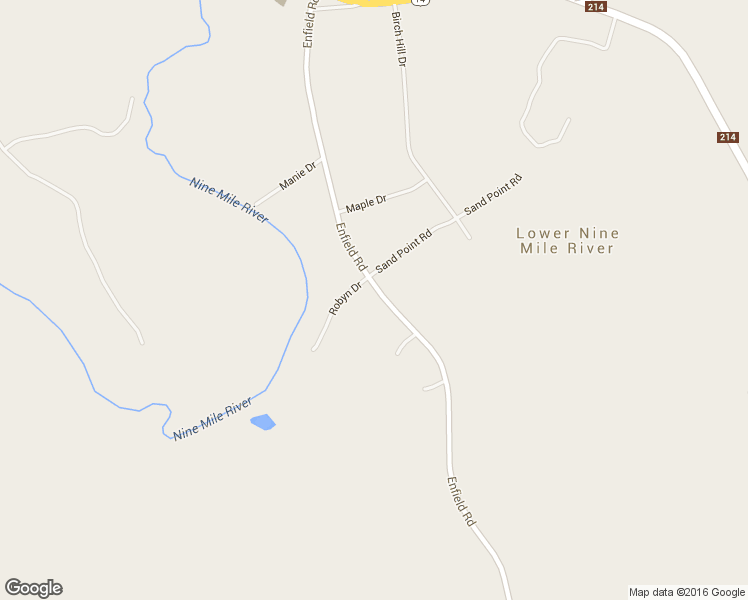 map of restaurants, bars, coffee shops, grocery stores, and more near 1279 Enfield Road in Nine Mile River