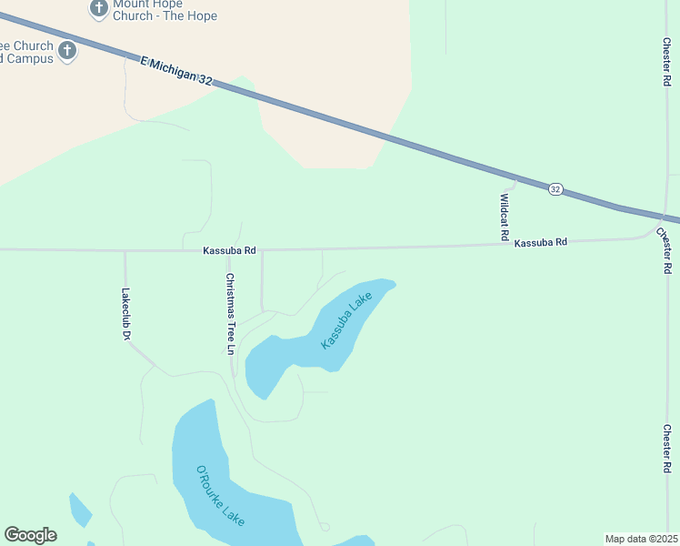 map of restaurants, bars, coffee shops, grocery stores, and more near Kassuba Lake Road in Gaylord