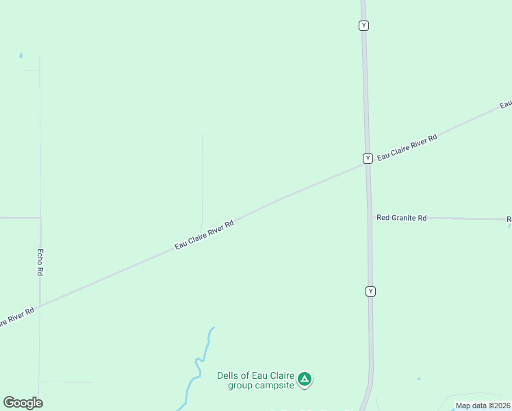 map of restaurants, bars, coffee shops, grocery stores, and more near P3734 Eau Claire River Road in Aniwa