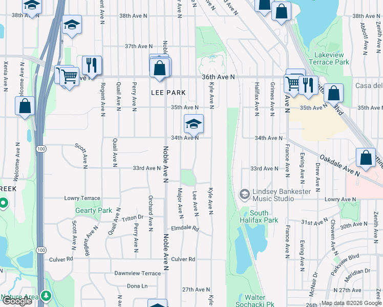 map of restaurants, bars, coffee shops, grocery stores, and more near in Minneapolis