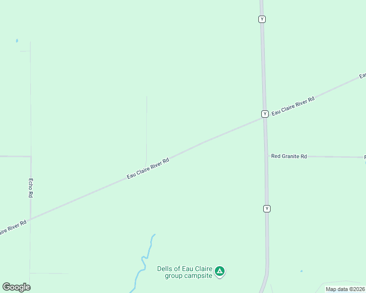 map of restaurants, bars, coffee shops, grocery stores, and more near P3734 Eau Claire River Road in Aniwa