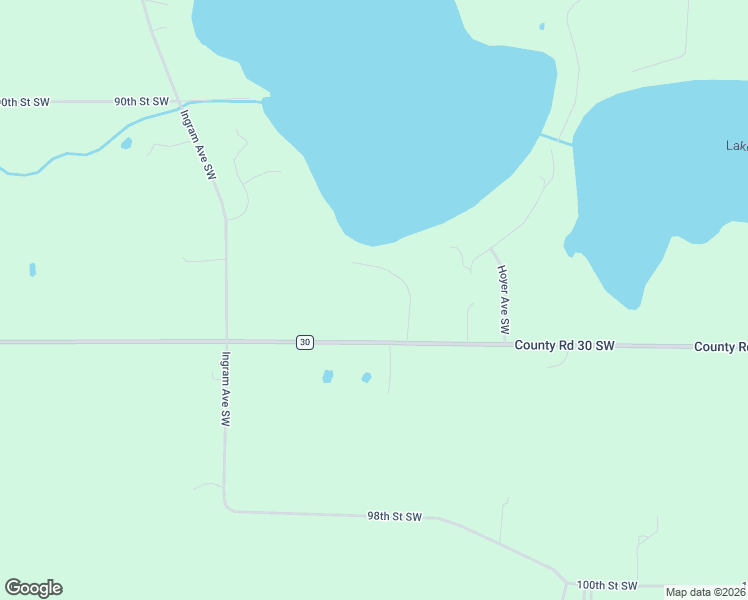 map of restaurants, bars, coffee shops, grocery stores, and more near 7616 County Road 30 Southwest in Howard Lake