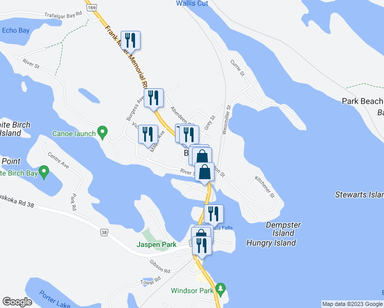 map of restaurants, bars, coffee shops, grocery stores, and more near 3149 Frank Miller Memorial Route in Bala