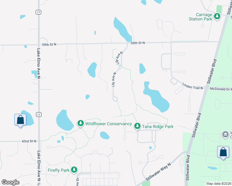 map of restaurants, bars, coffee shops, grocery stores, and more near 4629 Lily Avenue North in Lake Elmo