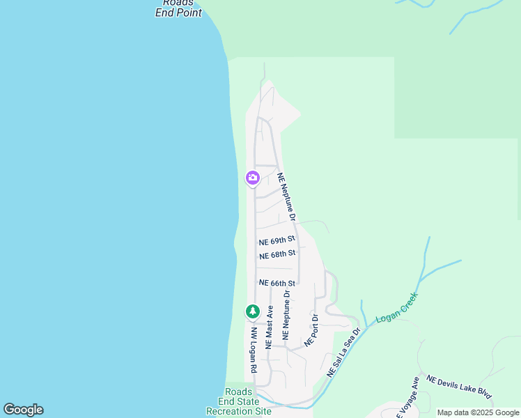 map of restaurants, bars, coffee shops, grocery stores, and more near 7106 Northwest Logan Road in Lincoln City