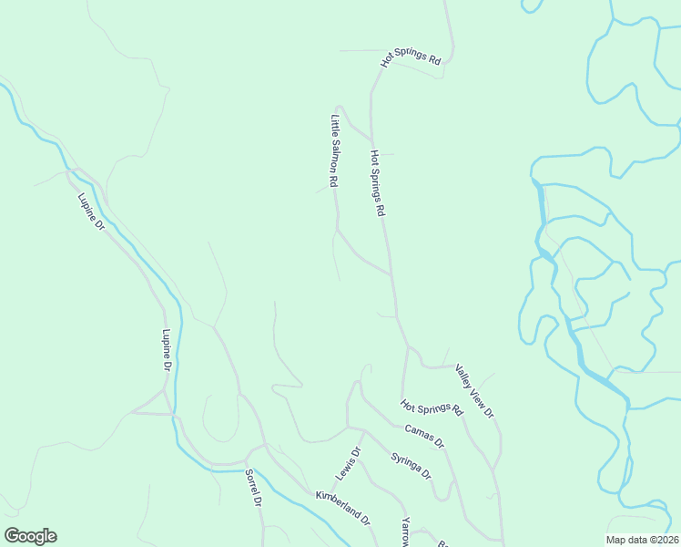 map of restaurants, bars, coffee shops, grocery stores, and more near 4027 Little Salmon Road in New Meadows