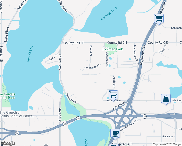 map of restaurants, bars, coffee shops, grocery stores, and more near 956 Demont Avenue East in Maplewood