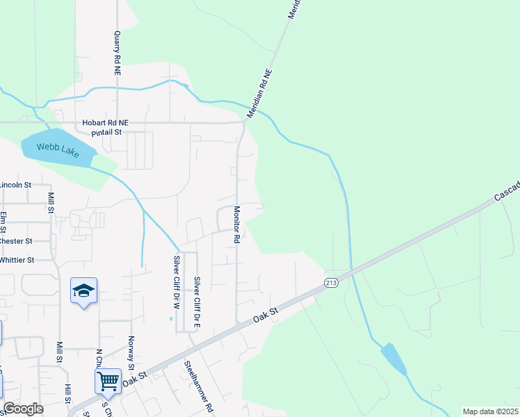 map of restaurants, bars, coffee shops, grocery stores, and more near 356 Monitor Road in Silverton