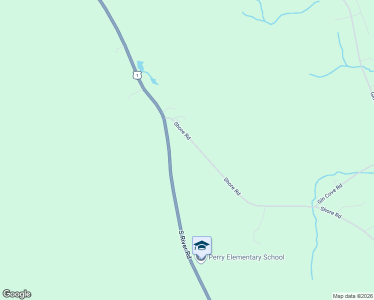 map of restaurants, bars, coffee shops, grocery stores, and more near 851 Shore Road in Perry