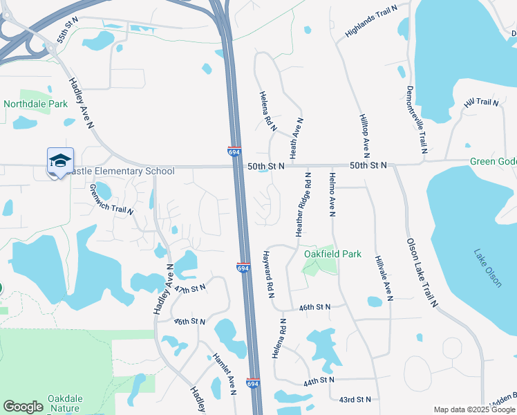 map of restaurants, bars, coffee shops, grocery stores, and more near 4884 Helena Lane North in Saint Paul