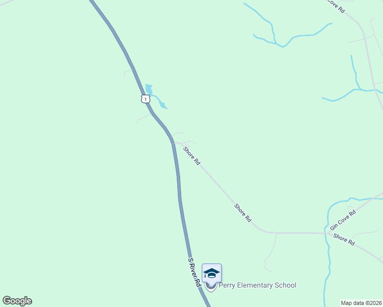 map of restaurants, bars, coffee shops, grocery stores, and more near 851 Shore Road in Perry