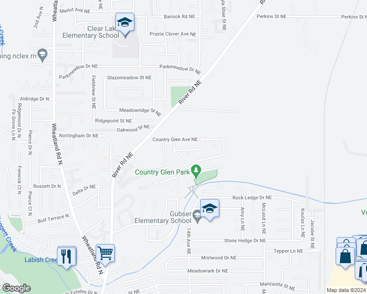 map of restaurants, bars, coffee shops, grocery stores, and more near 1377 Northern Heights Loop Northeast in Keizer