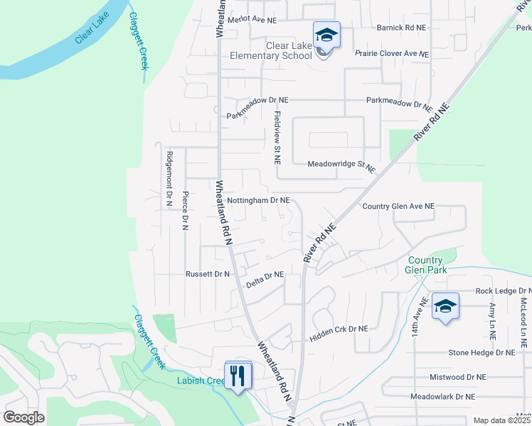 map of restaurants, bars, coffee shops, grocery stores, and more near 6984 8th Court Northeast in Keizer