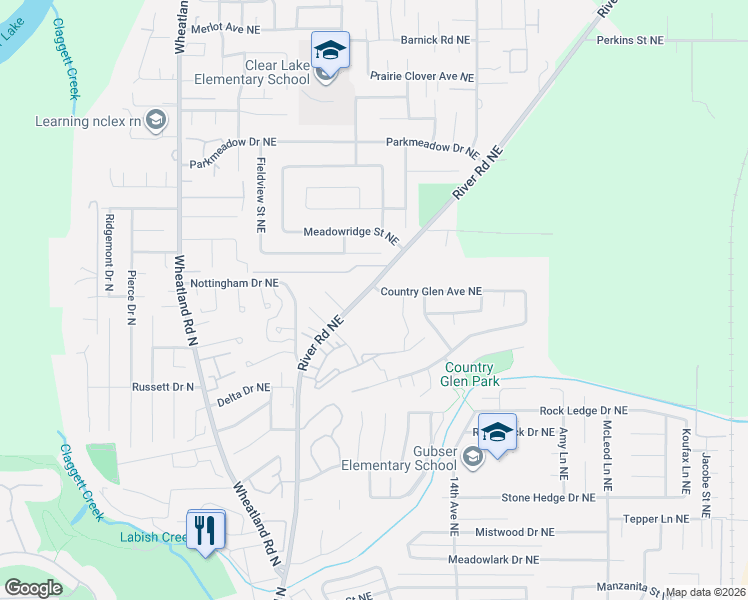 map of restaurants, bars, coffee shops, grocery stores, and more near 1165 Mcgee Court Northeast in Keizer
