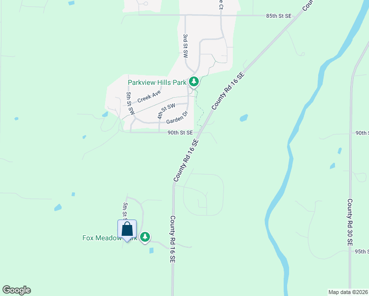 map of restaurants, bars, coffee shops, grocery stores, and more near 9133 County Road 16 Southeast in Delano