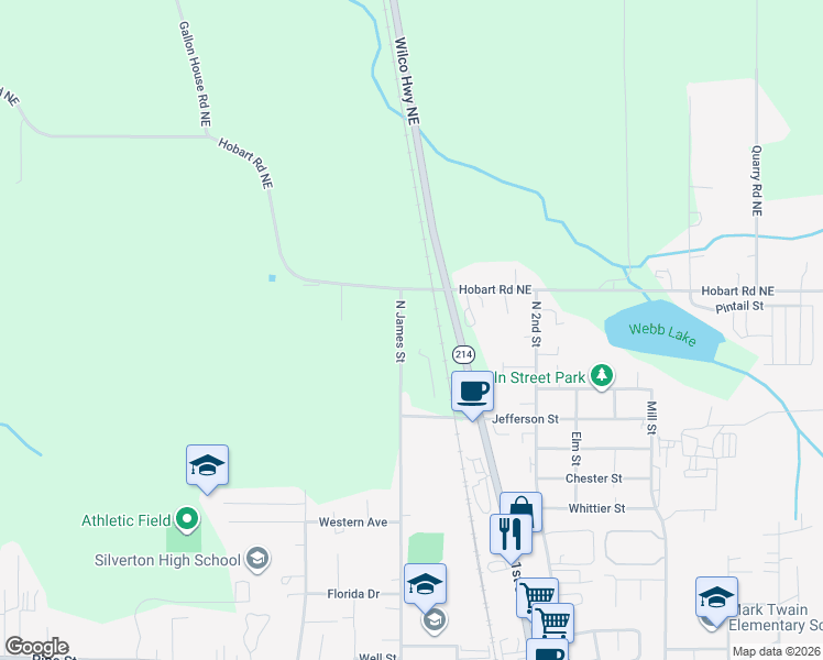 map of restaurants, bars, coffee shops, grocery stores, and more near in Silverton