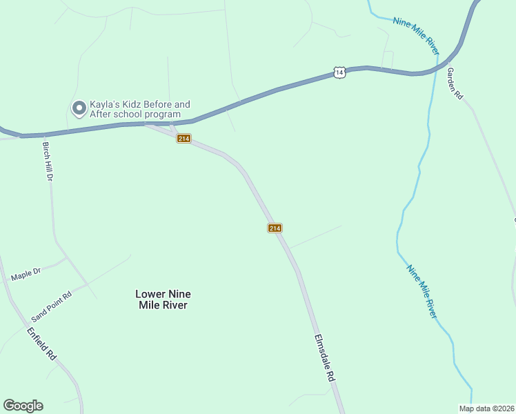 map of restaurants, bars, coffee shops, grocery stores, and more near Highway 214 in East Hants